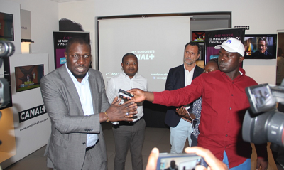 Mamadou Mbeng, le DG, face aux journalistes©Gabonews.com Février 2018